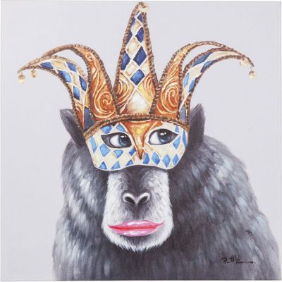 Картина KARE DESIGN Carnival Monkey, 70х70 см 65907 в Киеве купить kare-design мебель свет декор
