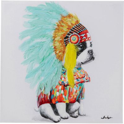 Картина KARE DESIGN Headdress Dog, 80х80 см 53160 в Киеве купить kare-design мебель свет декор