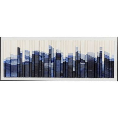 Картина KARE DESIGN Shadow Skyline Blue, 160x60 cм, (синій) 56238 у Києві купити kare-design меблі світло декор