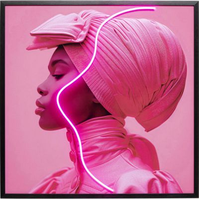 Картина LED Pink Woman 80x80cм, (рожевий) 56577 в Киеве купить kare-design мебель свет декор
