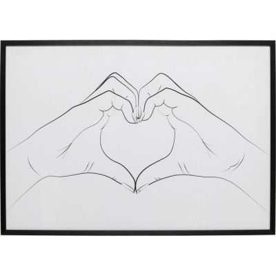 Картина KARE DESIGN Heart Hands, 103x73 cм, (біло-чорний) 56770 в Киеве купить kare-design мебель свет декор