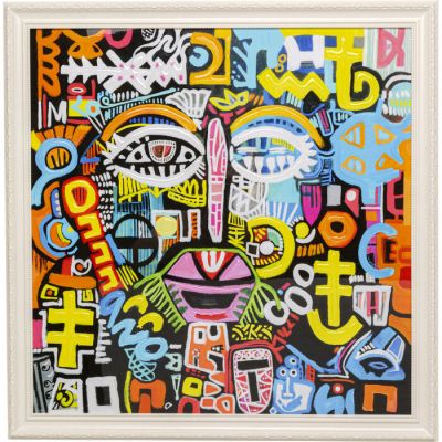 Картина Doodle  Face 80x80cм, (різнокольоровий) 57553 в Киеве купить kare-design мебель свет декор
