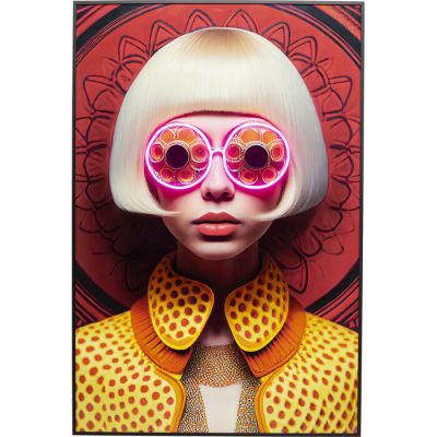Картина LED Fancy Blonde Lady 75x55cм, (різнокольоровий) 57828 в Киеве купить kare-design мебель свет декор