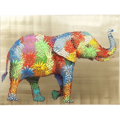 Картина Flower Elefant 50x40cм, (різнокольоровий) 57867 в Киеве купить kare-design мебель свет декор