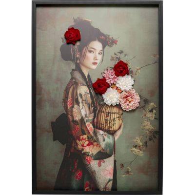 Картина Kimono Girl 84x124cм, (різнокольоровий) 58007 в Киеве купить kare-design мебель свет декор