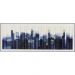 Картина в рамці Shadow Skyline Blue 160x60cm