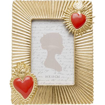 Фоторамка Flaming Heart Due 10x15cм, (золотий) 57691 в Киеве купить kare-design мебель свет декор