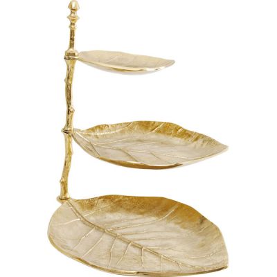 Декоративний об`єкт етажерка для прикрас KARE DESIGN Leaf Gold, 45 см, (золотий) 39917 в Киеве купить kare-design мебель свет декор