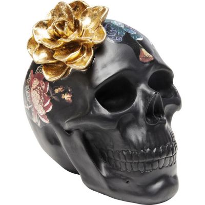 Декоративний об`єкт KARE DESIGN Flower Skull, 24 см, (чорно-золотий) 68029 в Киеве купить kare-design мебель свет декор
