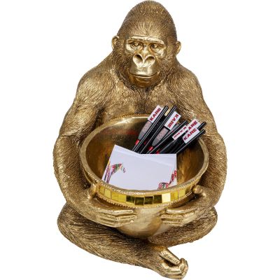 Статуэтка Gorilla Holding Bowl Gold 41 cm. 53361 в Киеве купить kare-design мебель свет декор